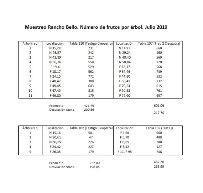 MUESTREO RANCHO BELLO