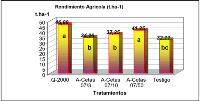 rendimiento agricola